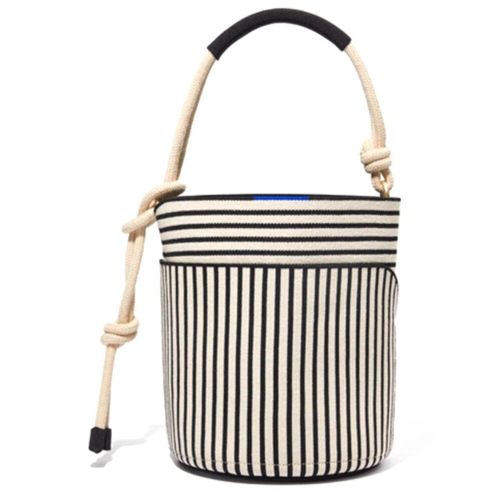 ISO Rothy's Hemp Pail Bucket Bag Striped